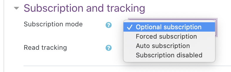 subscription and tracking