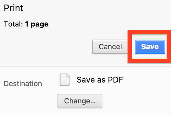 chrome save button