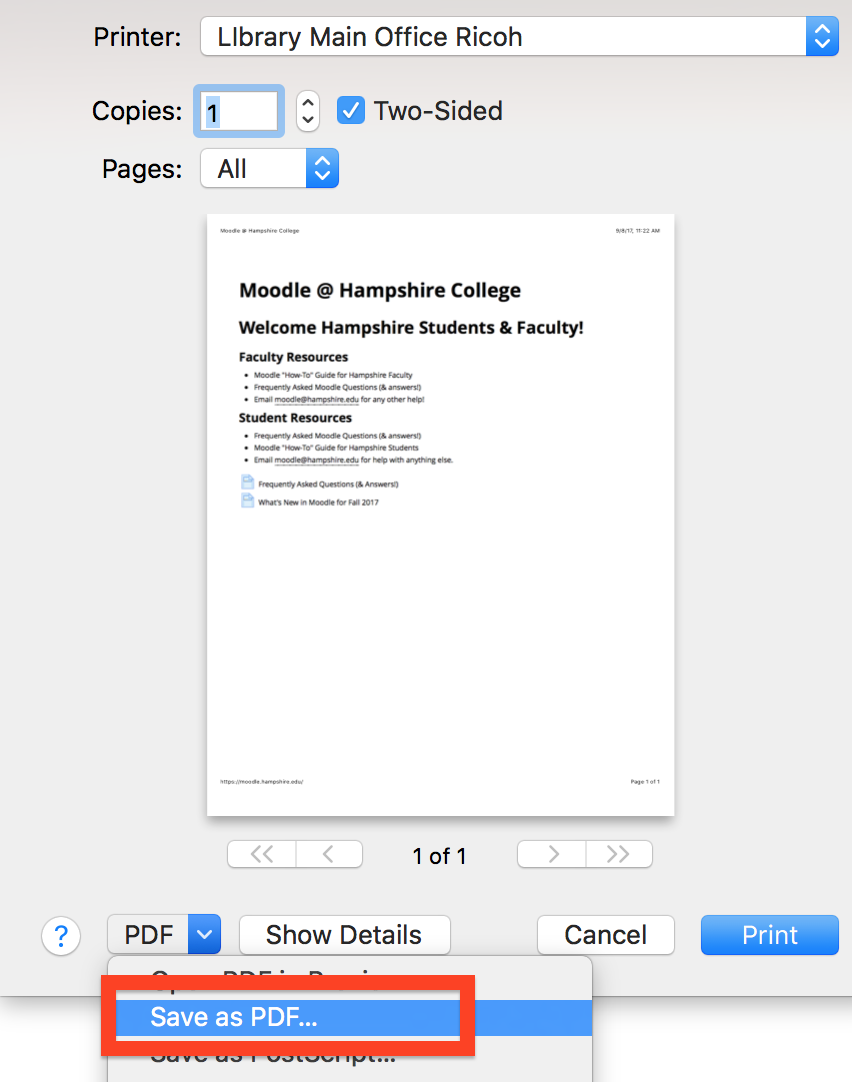 safari save to pdf option