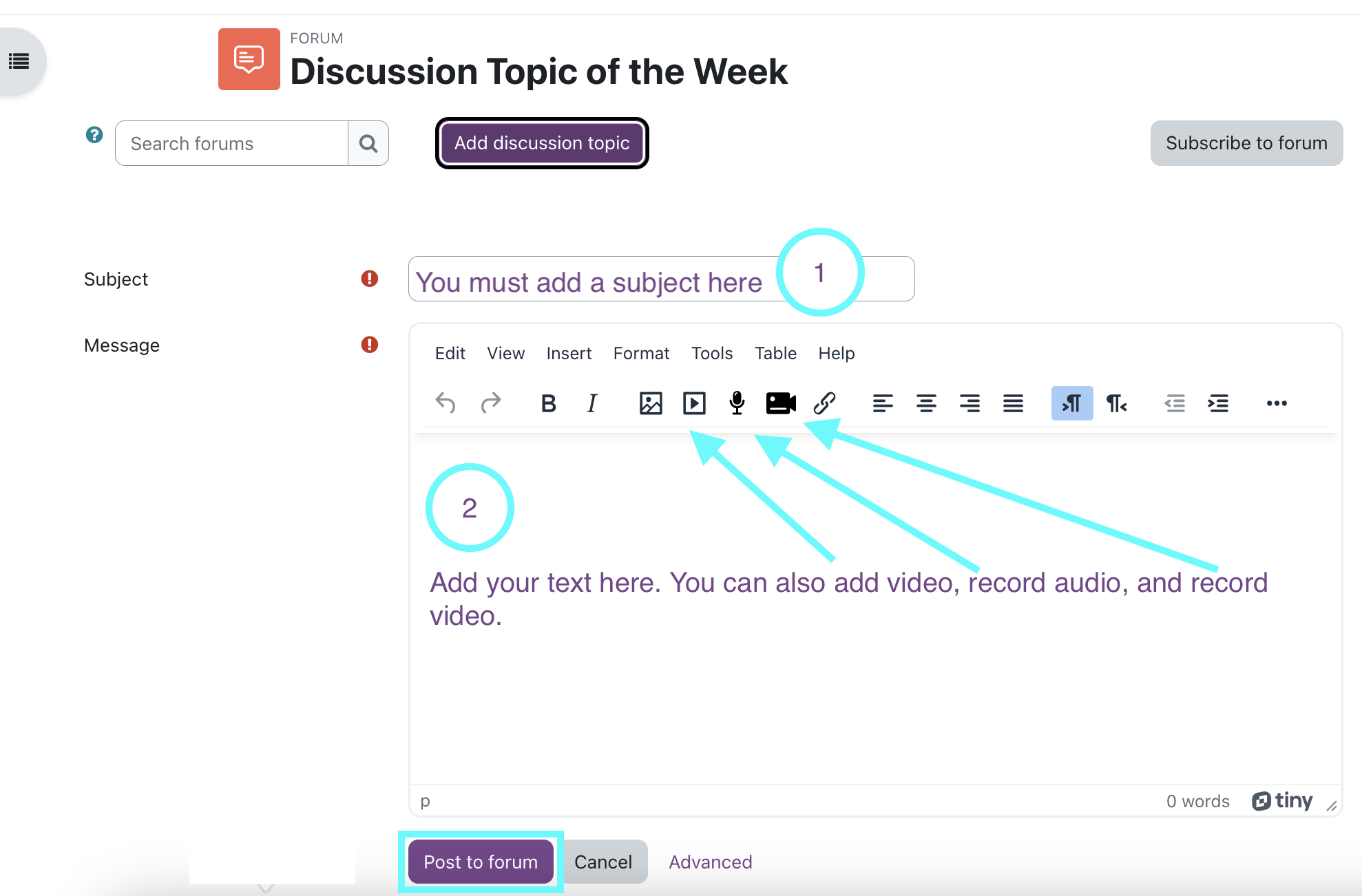 add your discussion post in multiple formats